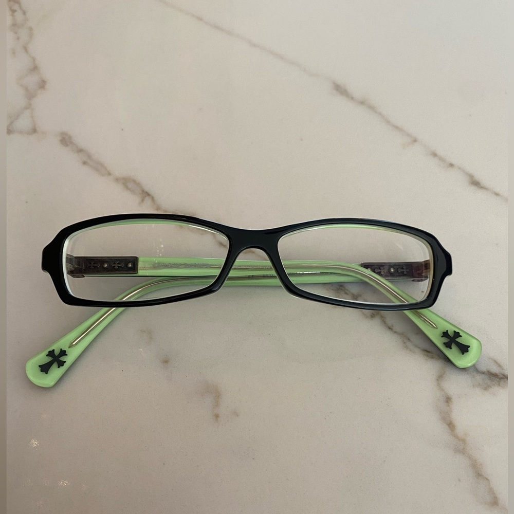 Rare ▪️ Chrome Hearts Cooze Eyeglasses.  Black with Light Green.